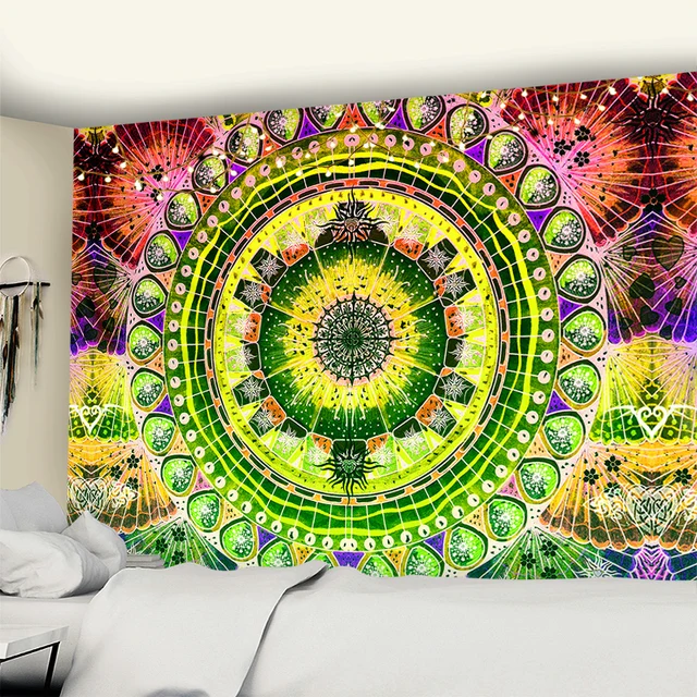 Large Boho Indian Mandala Tapestry