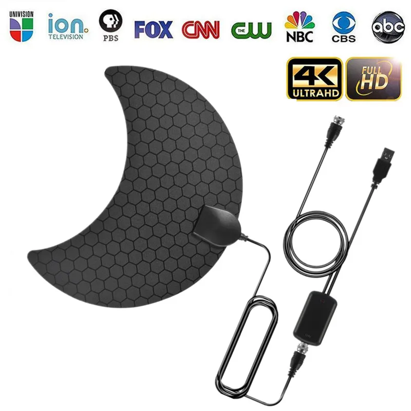 hengshanlao 2021 new Digital HDTV antenna with Amplifier DVB-T2 Indoor 3000 Miles satellite dish moon TV Aerial signal receiver |