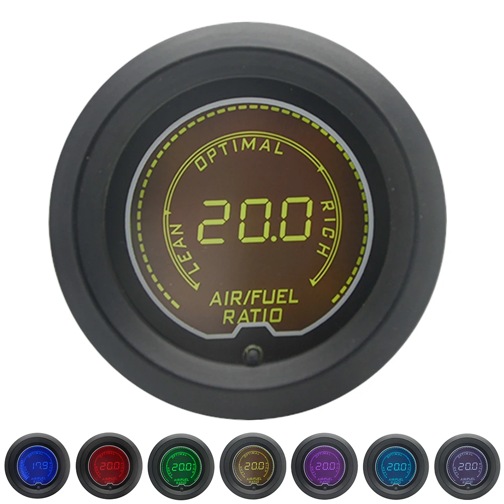 Car Gauge 52mm Air Fuel Ratio Gauge LCD Digital