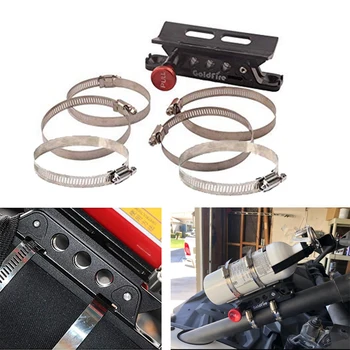 

Universal Adjustable Roll Bar Fire Extinguisher Mount Holder with 4 Clamps for Jeep Wrangler UTV RZR Boat Aluminum