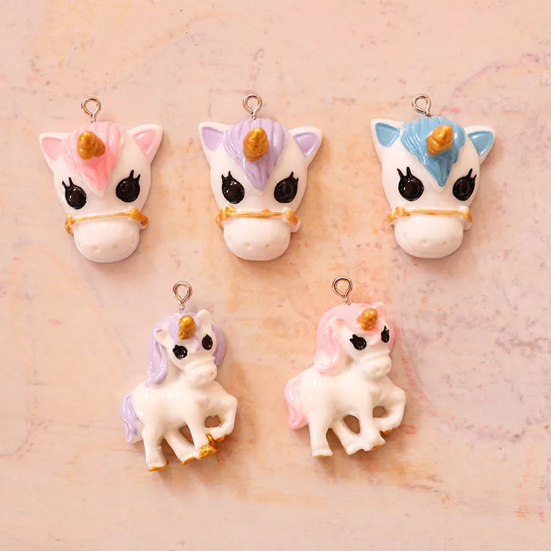 Мультяшная лошадь с крюком подвески для слизи DIY полимерный наполнитель клейкие аксессуары игрушки Lizun моделирование комплект глины для детей