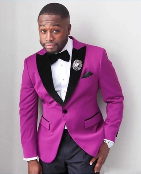 

Two 2 Pieces Latest Designers 2020 Groomsmen Suit Peak Lapel Groom Tuxedos for Wedding Men's Prom/Dinner Best Man Blazers