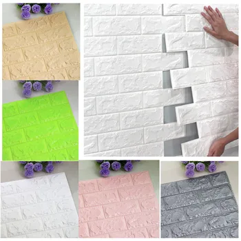 

Wall Stickers Decorative Stickers Diy 3d Brick Pe Foam Wallpaper Panel Room Decals Stone Decorative Relief Free Shipping