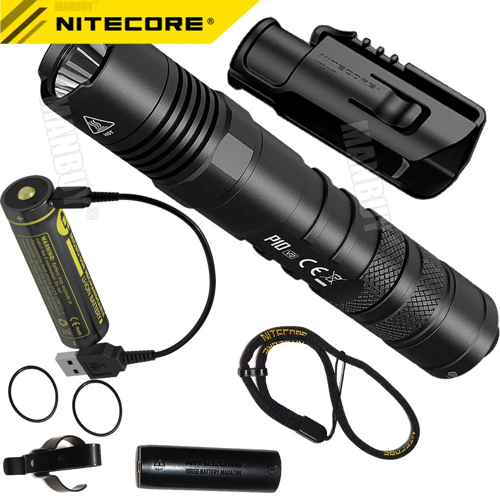 Lampe Torche Tactique Nitecore P10i - Noire, Aluminium, étanche, Longueur 5,75 Pouces