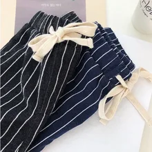 Домашняя детская одежда с кроликом От 1 до 3 лет, Детские подштанники, повседневные штаны в полоску для мальчиков модные Универсальные леггинсы для малышей