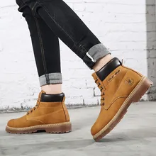 Мужская обувь; Новинка; модные ботинки; zapatos de hombre; Мужская мода; повседневные красивые рабочие кожаные ботинки в стиле ретро; ботинки в байкерском стиле