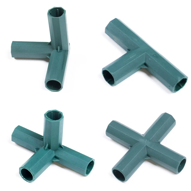 11 Mm -Es Pe Üvegházhatású Keret Vesszőképítő Csatlakozó Illeszkedés Derékszög 3 4 Út Keresztező, Stabil Tartó Nagy Teherbírású Kerti Szerszám 10Db - Image 6