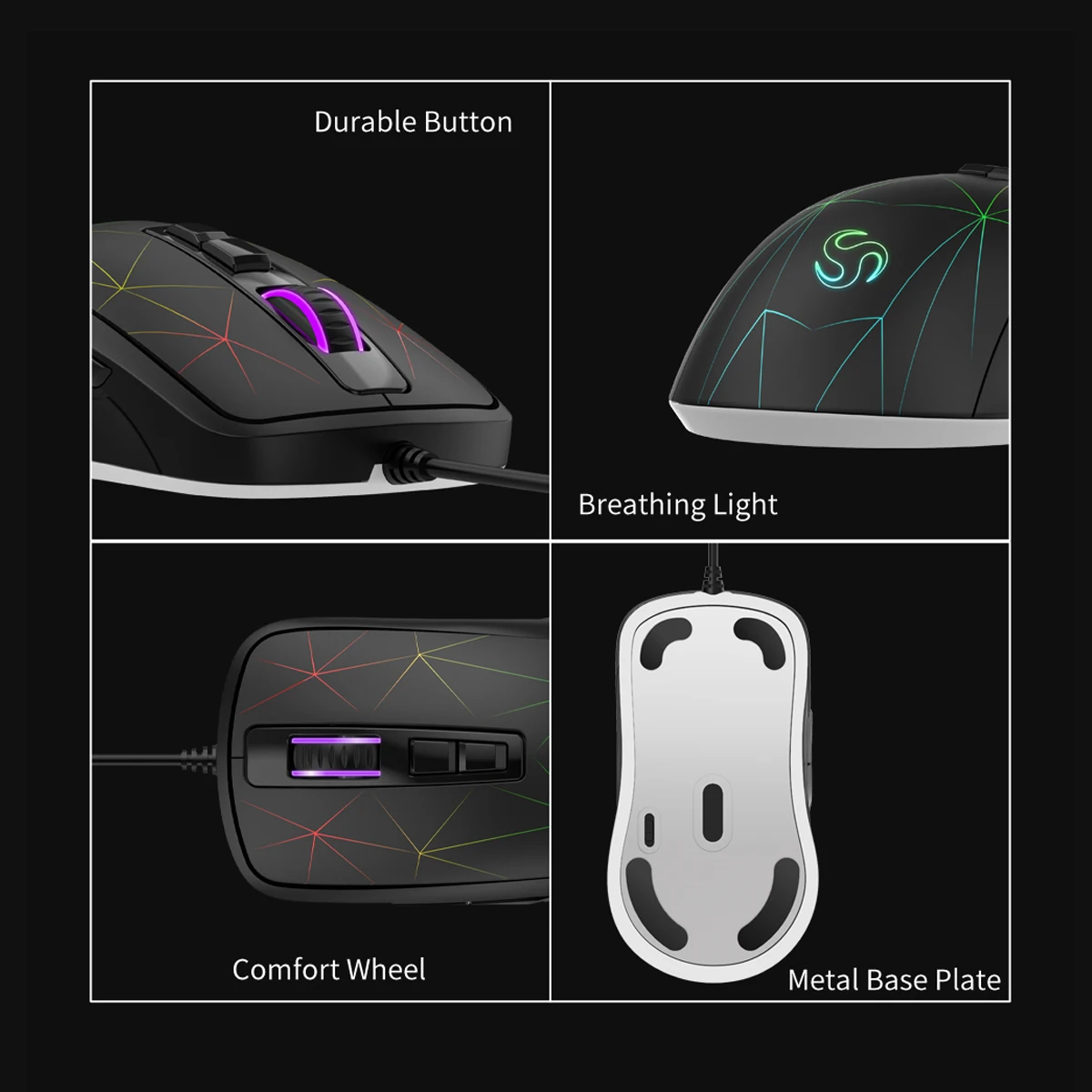 S SKYEE профессиональная игровая мышь RGB игровая мышь Проводная геймерская мышь для видеоигр 4000 dpi оптическая игровая мышь