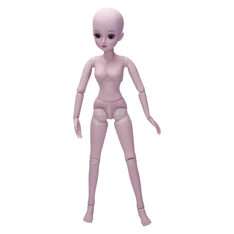 Новый 1/3 3D большие глаза BJD из белой кожи куклы игрушки DIY для детей девушки макияж