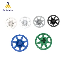Buildmoc compatível para lego 62359 7 forquilhas roda decoração blocos de construção peças diy logotipo educacional criativos presente brinquedos(China)