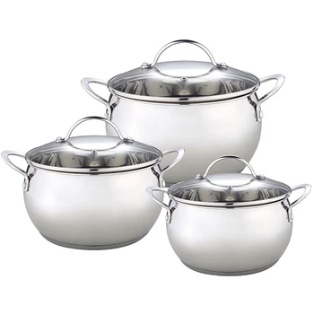 

A Set Of pans stainless steel Webber BE-612/6, 6 items