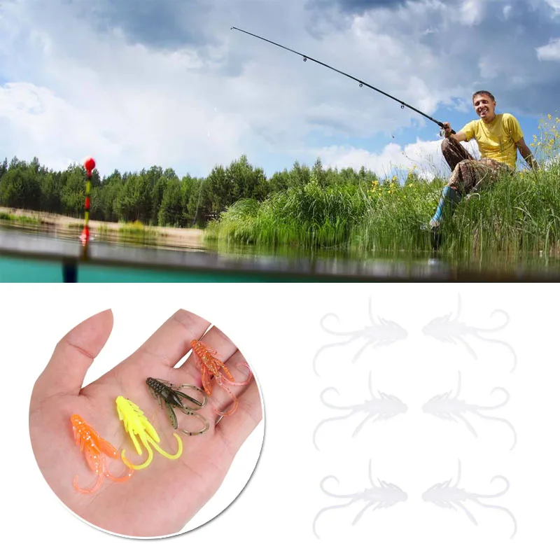 Рыболовная приманка NAS с ароматом личинки и креветки мягкая силиконовая для