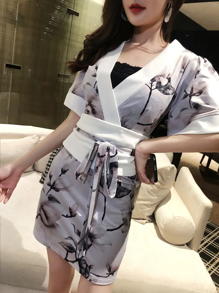 2019 традиционное японское кимоно платье косплей Женский юката женский haori японский костюм гейши obi японское азиатское платье