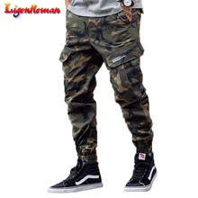 Новинка, летние мужские шаровары с эластичной резинкой на талии, мужские и женские модные уличные джоггеры с камуфляжным принтом, хлопковые брюки-карго