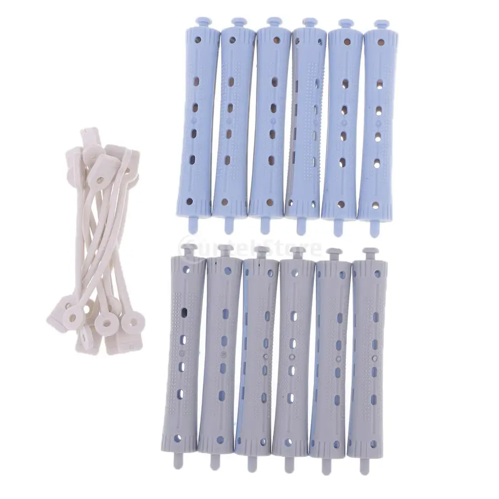 12 Pieces Hair Styling Perm Rod Hair Clip Curler Hair Perm Roller Maker Salon Barber Hairdressing Styling Tools - Various Color