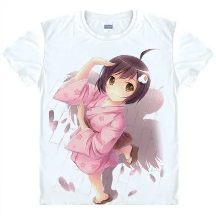 5 Аниме bakemonogatari футболка bakemonogatari Senjougahara Hitagi футболка Sengoku Nadeko Hanazawa Kana Oshino костюм SHINO для костюмированных представлений Милая футболка - Цвет: 5