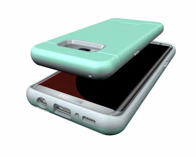 Для samsung Galaxy S7 S7 Edge S8 S8+ S9 S10 Note10 Plus Матовый держатель для карт противоударный чехол с кронштейном Полный защитный чехол