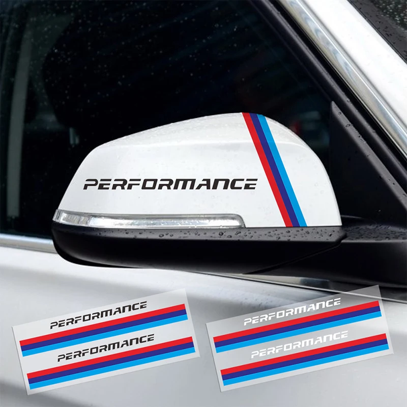 

2pcs Car styling P-erformance Rearview Mirror Car Sticker For BMW 1 3 4 5 7 Series GT X1 X3 X4 X5 X6 F15 F16 Car Accessories