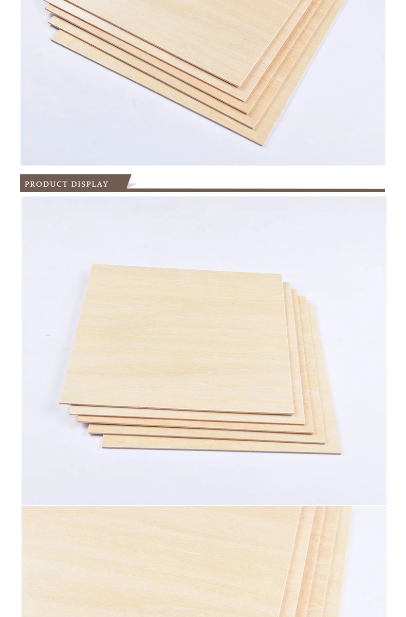 5 шт. квадратная плита из липы 20x20x0,2 см для изготовления DIY моделей и рукоделия