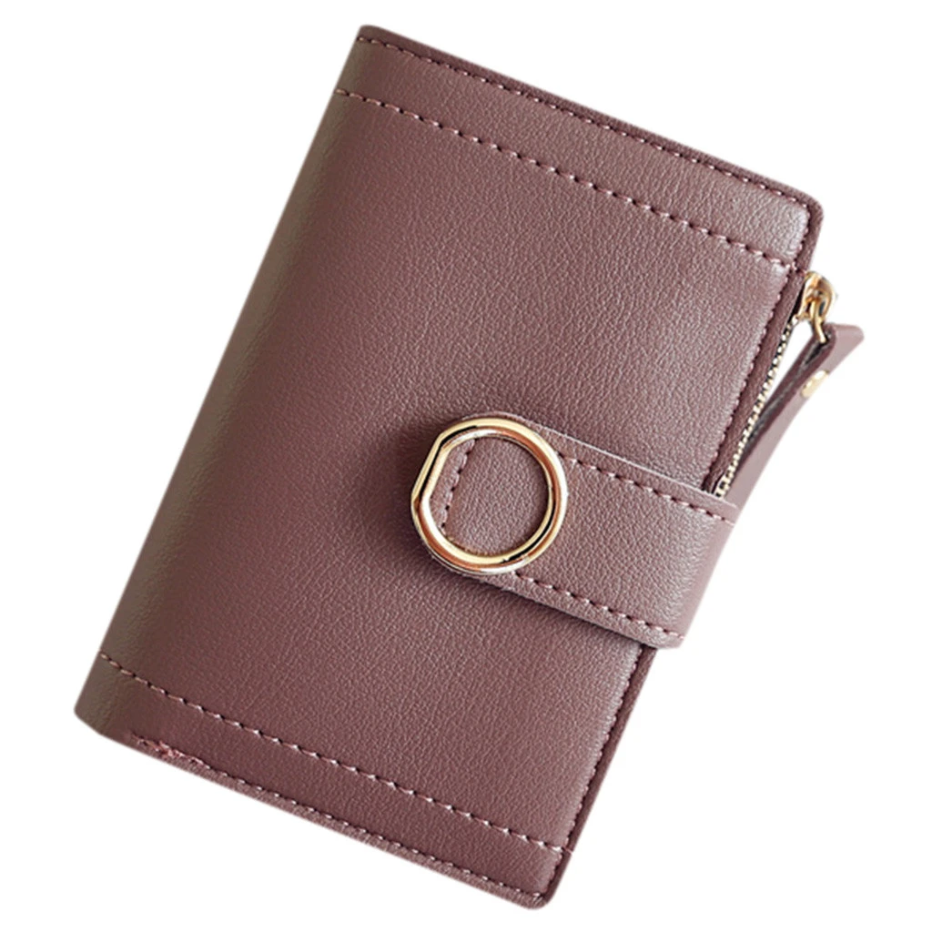 

New Lovely Coin Purse Men Passport Money Short Style Magnetic Snap Pure Color Wallet Gifts Cards Cover Women Girl Ladies 812