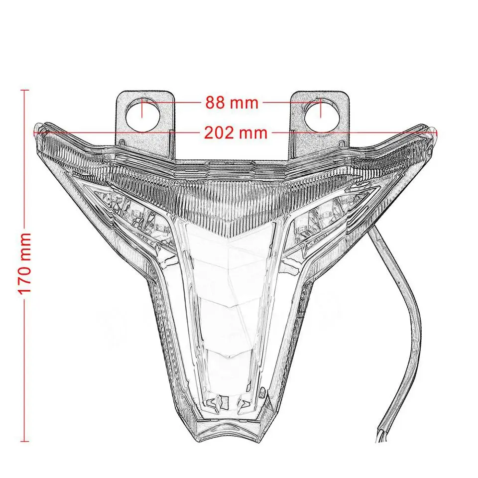 Задний фонарь для мотоцикла Kawasaki Z1000 Ninja 400 Z400 ZX6R ZX10R ZX10RR 2014 2020 светодиодный со