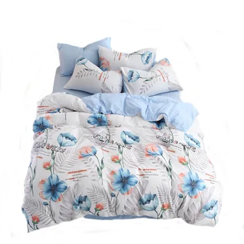 

Spring-Summer ins Northern European-style simple cotton washed cotton 4-piece bedding set