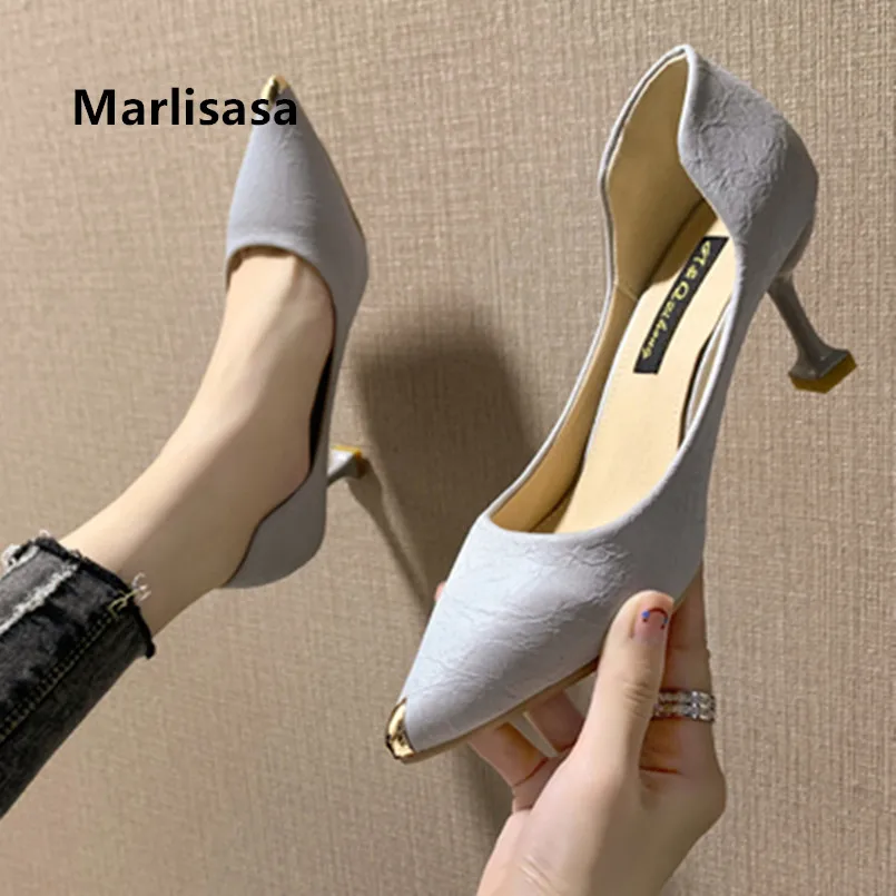 

Cresfimix zapatos dama women cute sweet high quality slip on high heel shoes lady casual pointed toe high heel pumps a9008