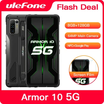 Günstig Ulefone Rüstung 10 5G IP68 IP69K Wasserdichte Robuste Smartphone 6,67 Zoll 8GB 128GB 64MP Kamera NFC Wireless Handys Aufladen