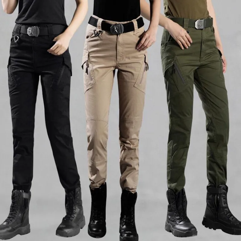 

Pants Outdoor Trekking Hiking Women New Climbing Hunting Camping Pants Military Multi-pockets Fashion Slimming Tactical Trousers