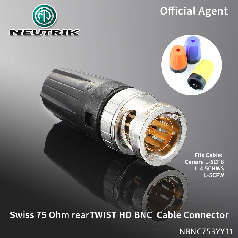 Neutrik HD Q9 BNC conector de crimpado bayoneta RG6 75Ohm rearTWIST HDTV DVD Cable conector Cable 694A encaja Canare L-5CFB L-4.5CHWS L-5CFW Cable - AliExpress Productos electrónicos