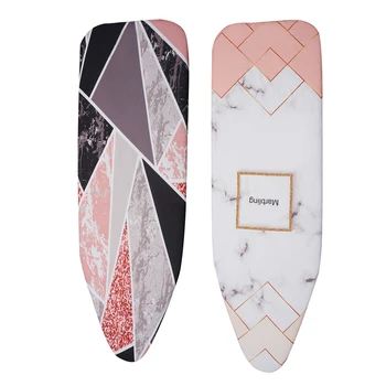 

2x 140x50CM Fabric Marbling Ironing Board Cover Protective Press Iron Folding 1 & 2