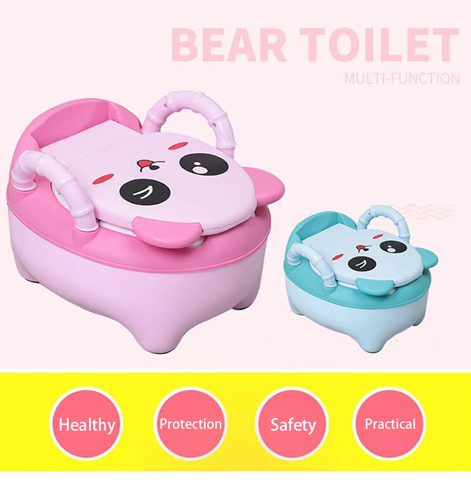 Baby Potty Training Seat Children's Potty Baby Toilet Cartoon Panda Kids Toilet Trainer Bedpan Portable Urinal Backrest Pot