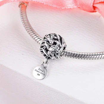 

2020 New Spring Openwork Dragonfly Love Charm 925 Sterling silver Dangle Charms fit Beads Bracelets DIY For Women Fine Jewelry