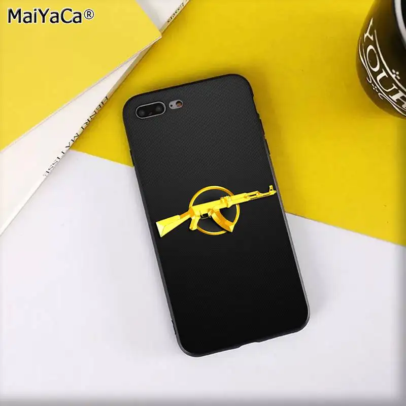 Чехол MaiYaCa AK47 Gun Coque Shell для телефона iPhone 11 pro XS MAX 8 7 6 6S Plus X 5 5S SE XR - Цвет: A12