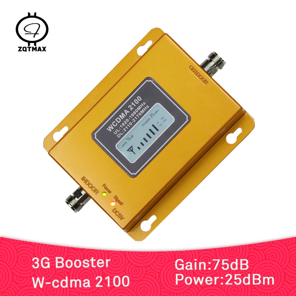 ZQTMAX 70db 3g повторитель 2100 MHz усилитель сигнала сотового телефона UMTS сотовый усилитель диапазона 1
