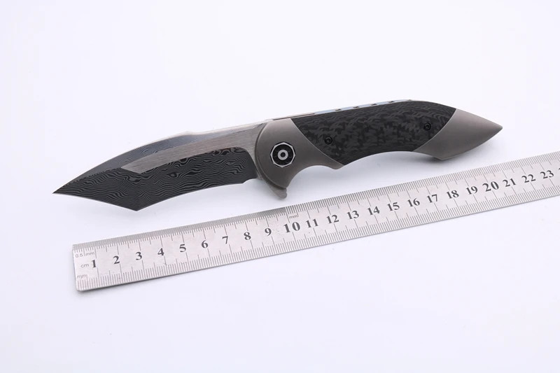 Американская доставка SMKE ножи на заказ Fisher Battle Flipper складной нож сатиновое лезвие