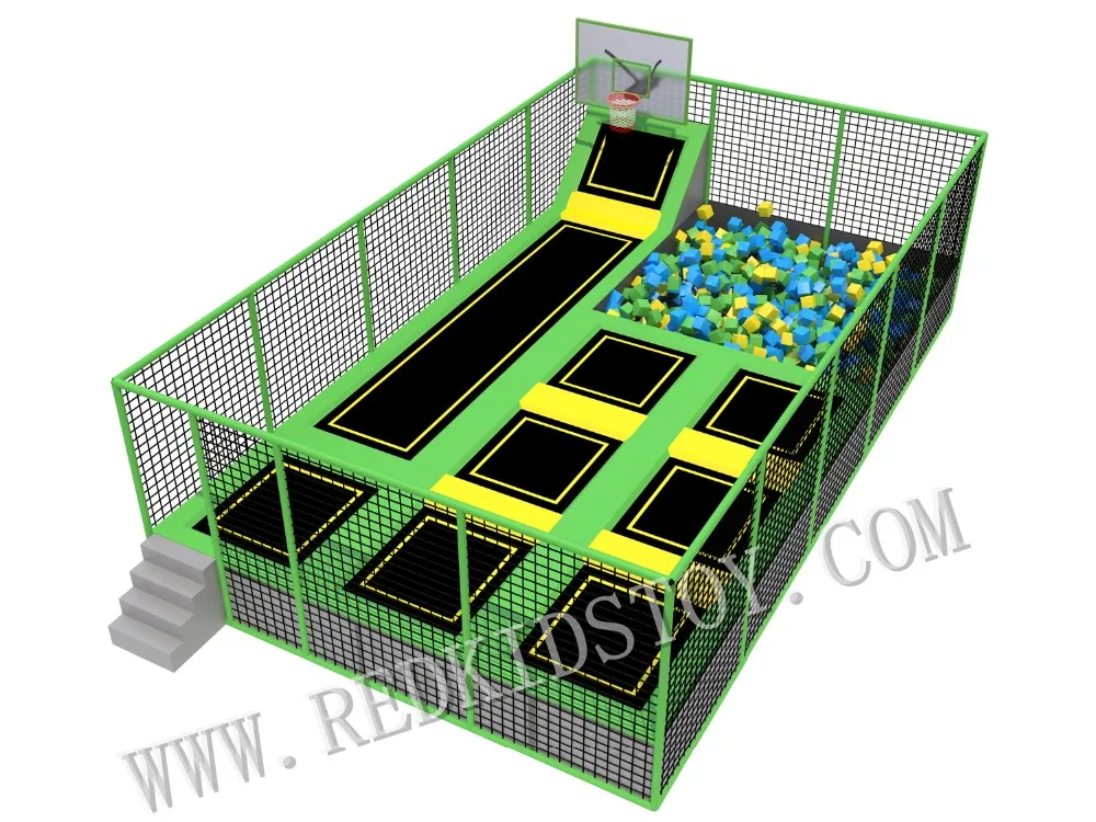 Экспортируется в Того батут парк с пенной ямой и баскетбольной зоны HZ-LG080