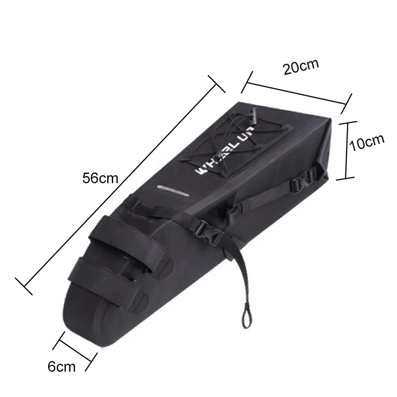 waterproof bag Водонепроницаемая велосипедная седельная сумка для мужчин, 10л велосипедная длинная Сумки на мотоцикл, сумка для езды на заднем сиденье, большая емкость MTB велосипедная сумка аксессуары - Цвет: waterproof bag