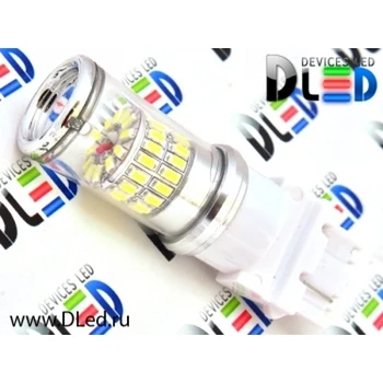 

1pcs LED Car Lamp P27W - T25 - 3156 - W3х16d - 48 SMD3014 + Stabilizer