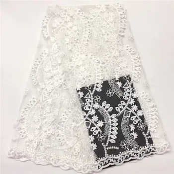 

African 3d Lace Fabric High Quality beads Nigerian French Lace for Party Embroidered Swiss Voile Lace in Switzerland Wedding
