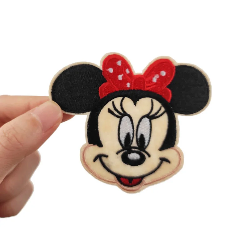 Cartoon anime high quality Mickey Minnie Mouse patch fireworks Embroidered for Iron on T-shirt  DIY Sewing clothes patch Decor