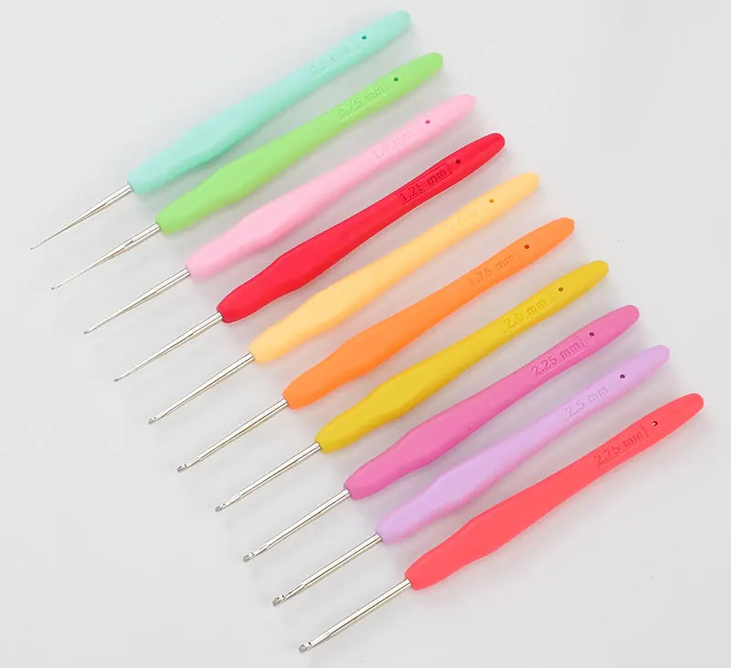 10pcs 0.5-2.75mm Crochet Hook Set DIY Weave Clothes Crochet Needles Needle Arts Craft Knitting Needles Sewing Tools Accessories