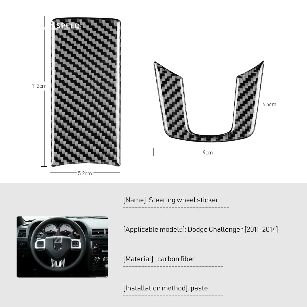 AIRSPEED 2 шт. чехол рулевого колеса автомобиля наклейка из углеродного волокна для