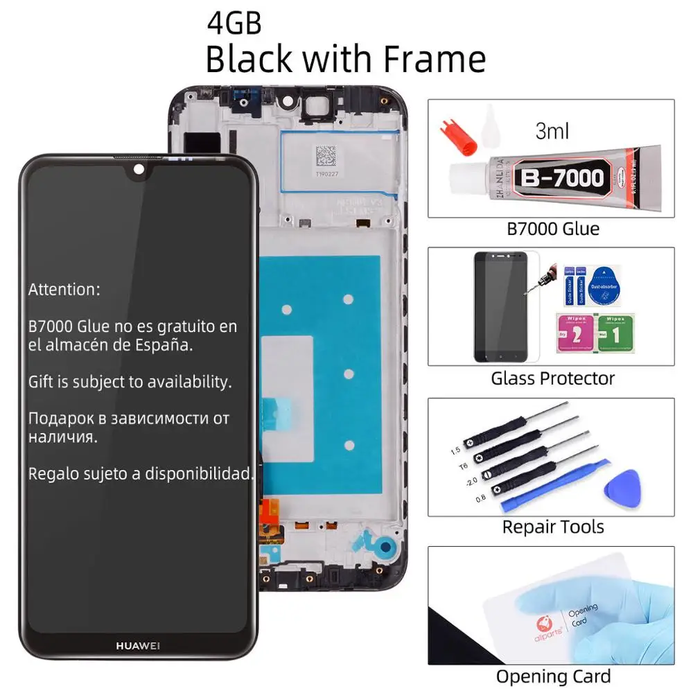 6,26 '' дисплей для huawei Enjoy 9 lcd сенсорный экран с рамкой для huawei Enjoy 9 дисплей Y7 Pro ЖК замена - Цвет: 4G Black with Frame