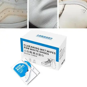 

New Outdoor Portable Disposable Sports Shoes Cleaning Wipes 30 Pcs / Box Small White Shoes Leather Shoes Wipes