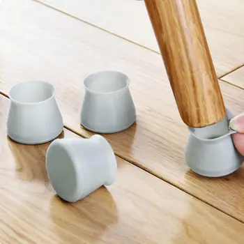 

16pcs/4sets Silicone Chair Leg Mat Non-slip Table Chair Leg Caps Foot Protection Bottom Cover Pads Wood Floor Protectors