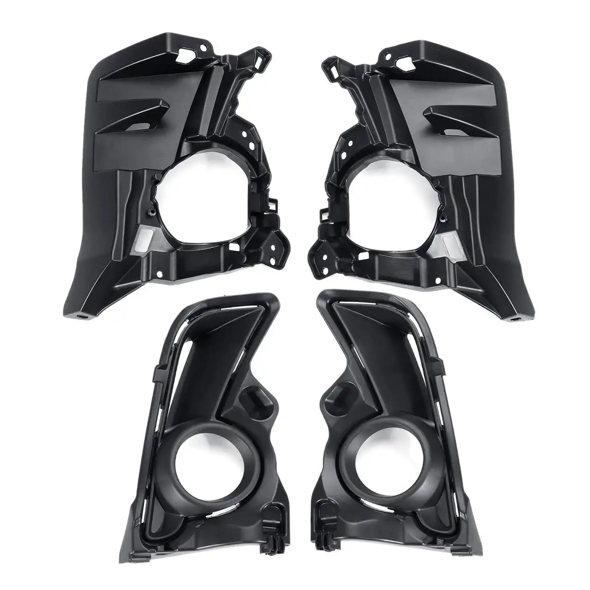 

1 Set 4Pcs Car Fog Light Front Cover Trim Decoraion Grill For Toyota Highlander 2017 2018 2019 Driving Lamp Side Accessories