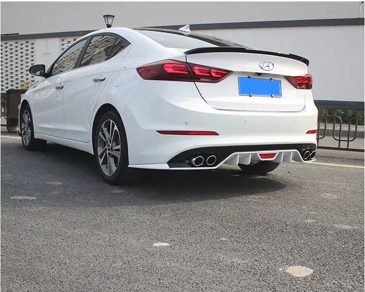 Спойлер для Hyundai ELANTRA 2016 2018 задний спойлер ABS диффузор переднего бампера защитные