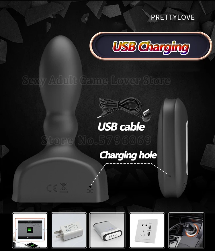 Plug Anal Inflável Vibratório Dilatador de Próstata Mr-Play Buttplug