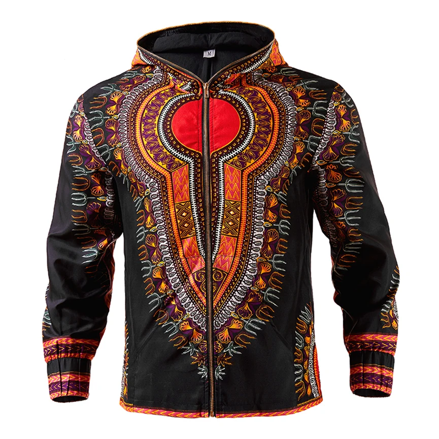 African Men's Jacket dashiki men Clothes hoodie wax fabric Blazer coat